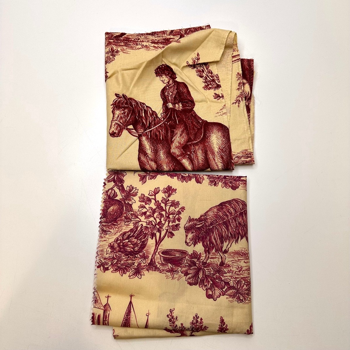 Sew Much Drama - Cotton Woven - Burgundy/Yellow Floral - 2 Pack