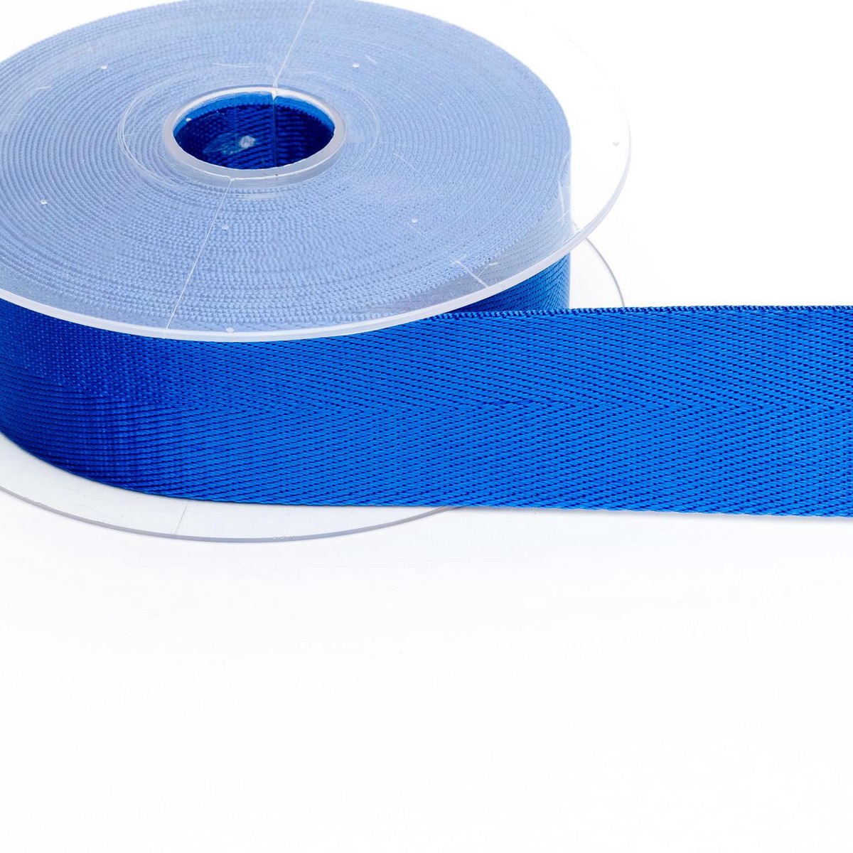 40mm Shiny Herringbone Webbing Royal Blue