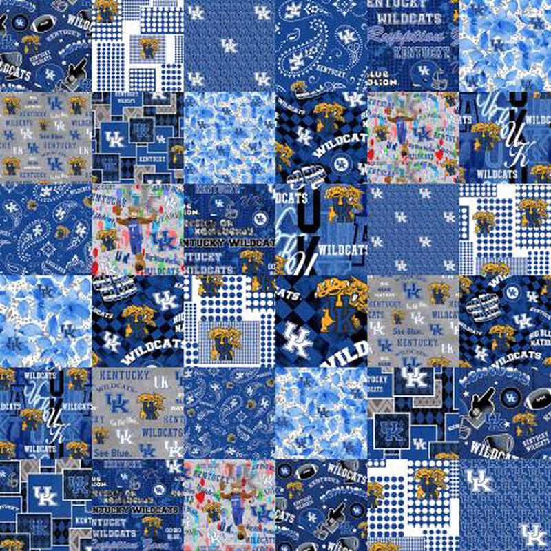 60" wide Kentucky Collegiate Cheater Quilt