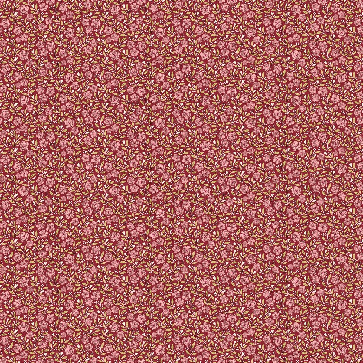 Andover Fabric Woodsy Cottage - Cottage Garden Amaranth 1365R