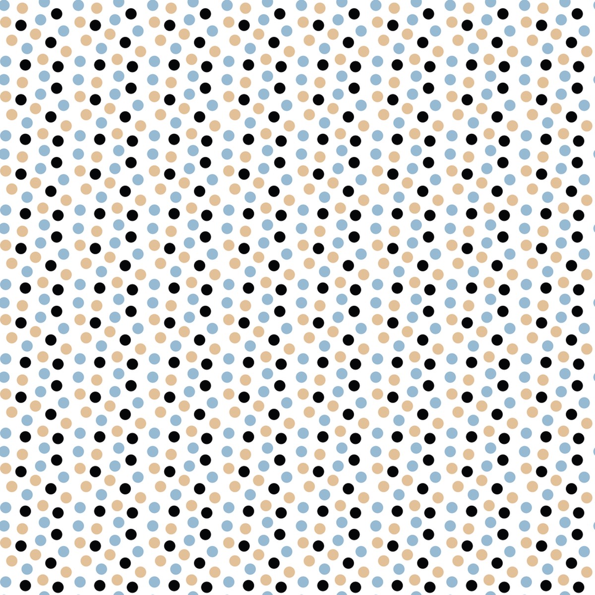 Blue Christmas Dots Fabric - Multi