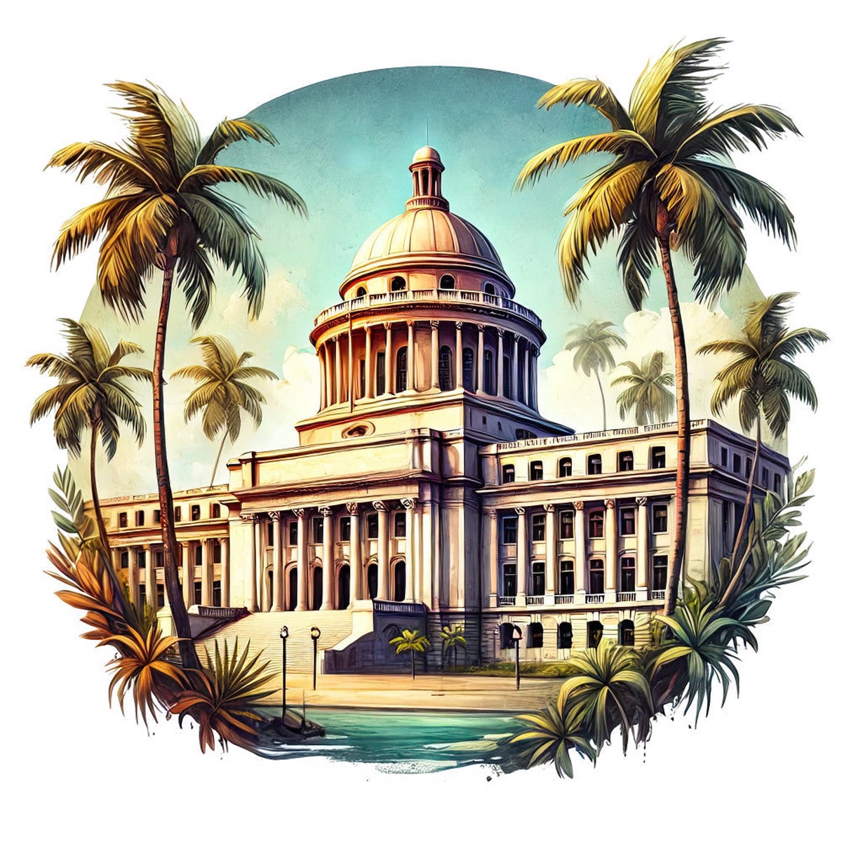 Come to Puerto Rico Fabric Panel 21
