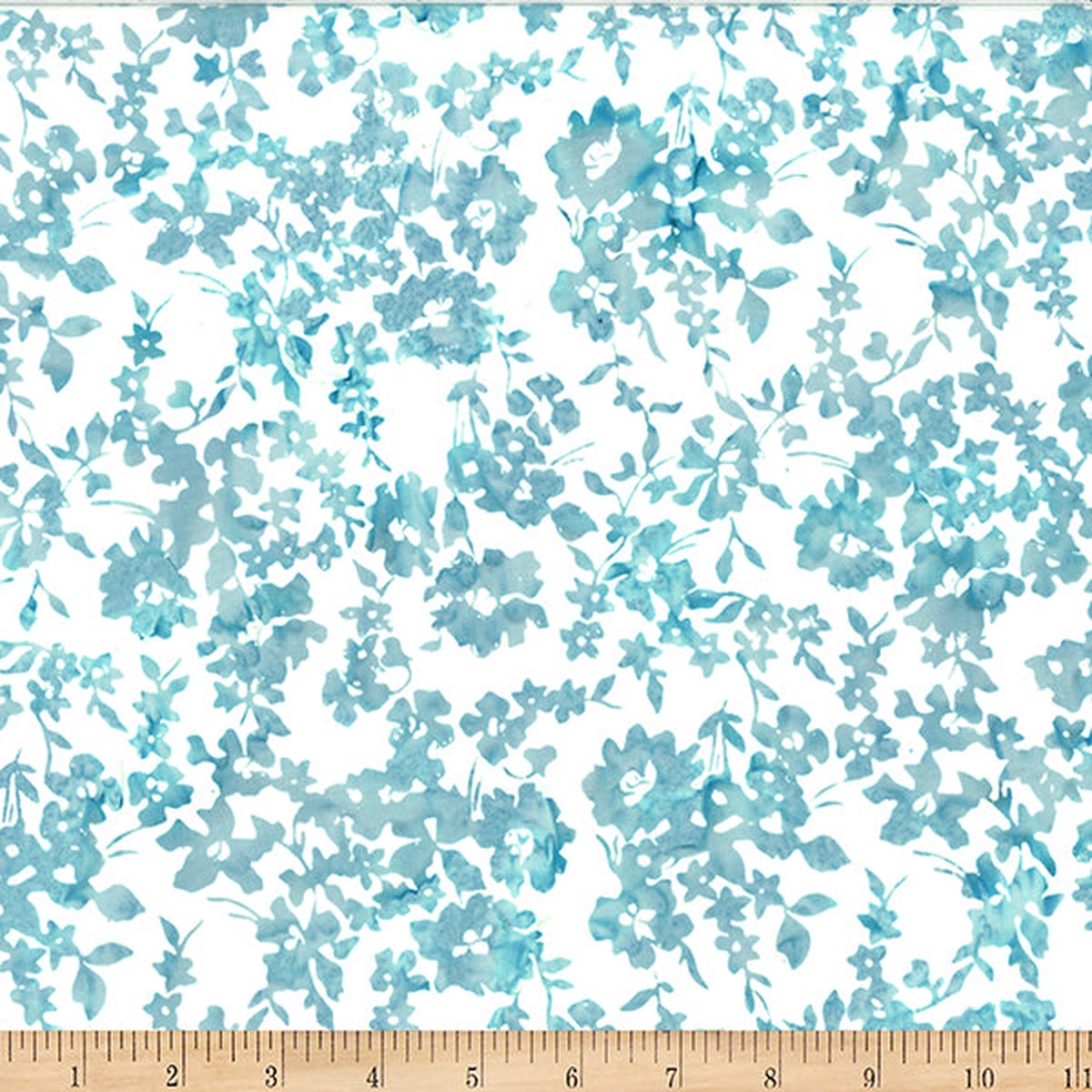 Hoffman Bali Batik W2592 41 Aqua Floral By The Yard