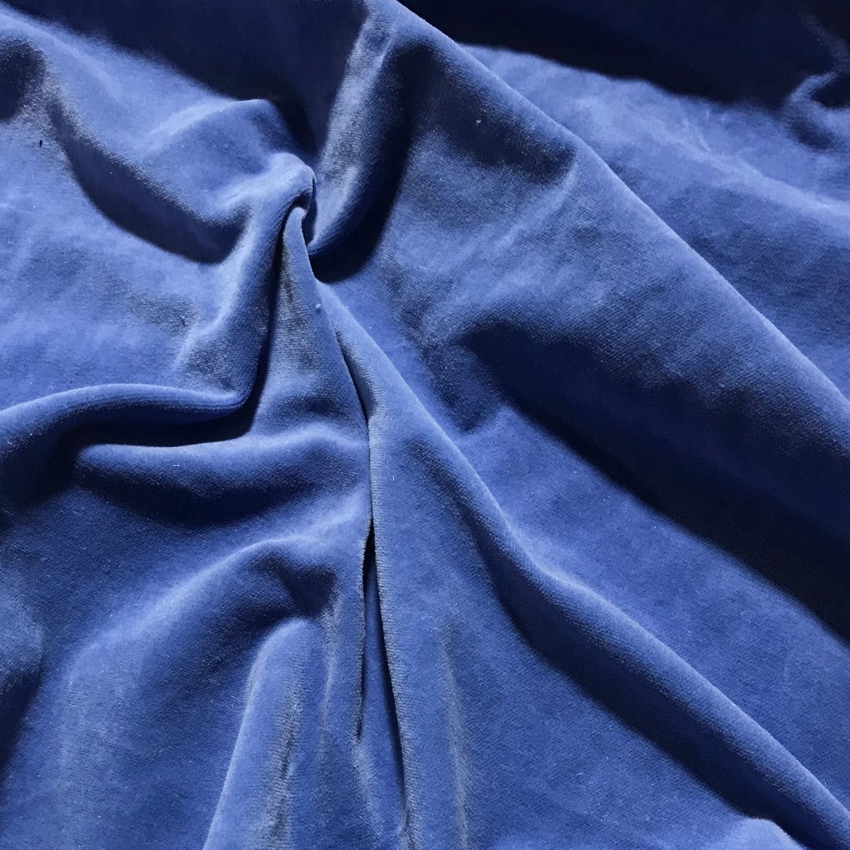 Royal Blue - Hand Dyed Cotton Velveteen 18"x28" Remnant