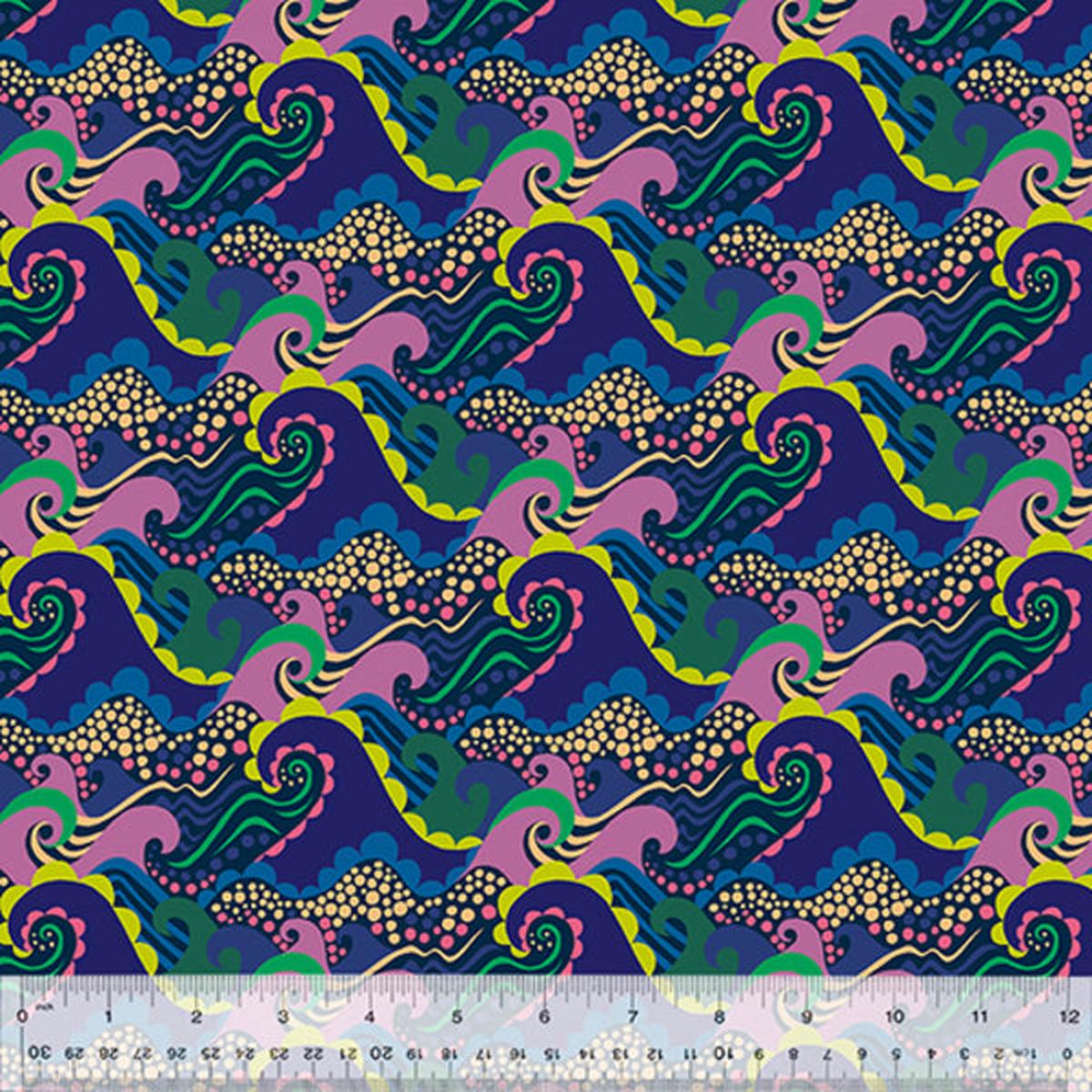 Sea Spray in Navy -- Atlantis -- Windham Fabrics