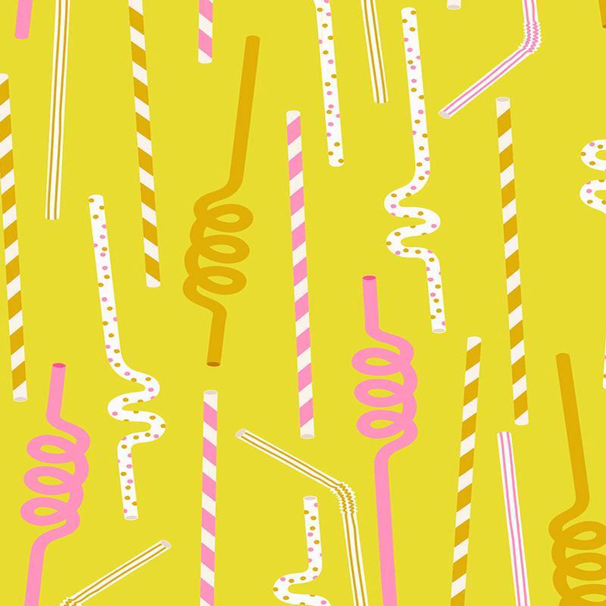 Sugar Cone Novelty Straws By Kimberly Kight Of Ruby Star Society For Moda Citron