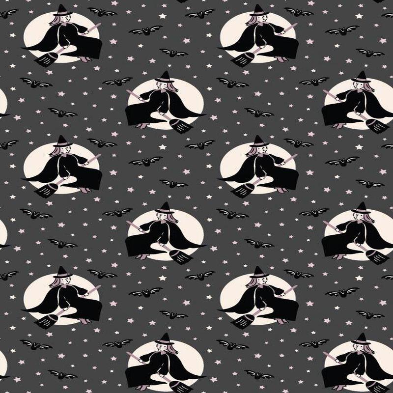 Sweet Tooth Little Witch By Elea Lutz For Poppie Cotton Black