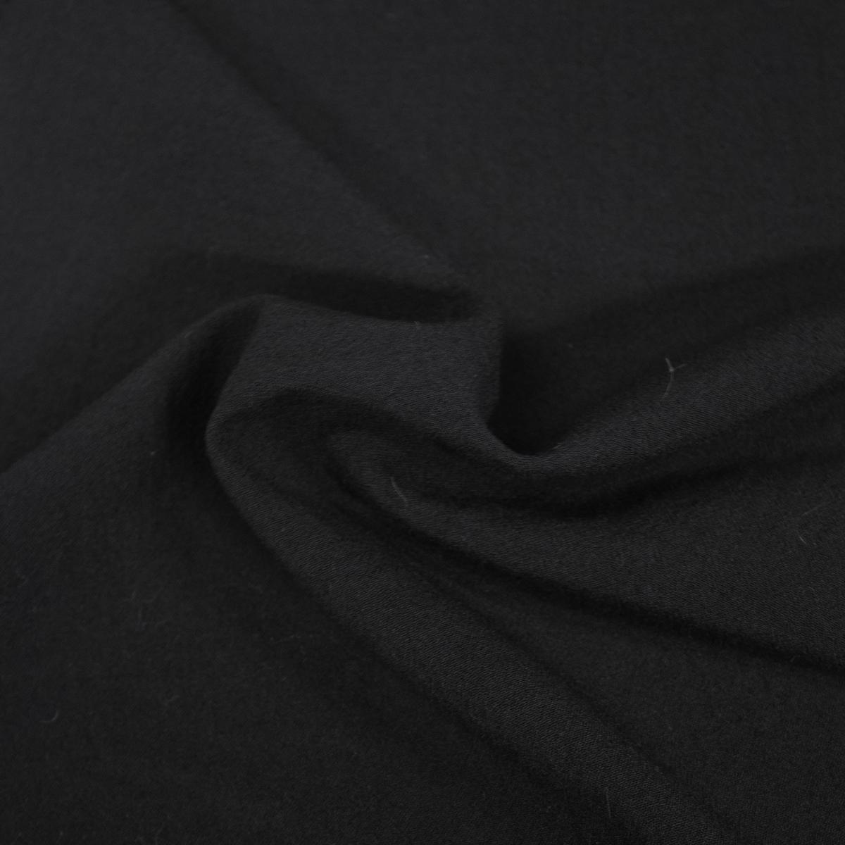 Tona Black Wool Fabric