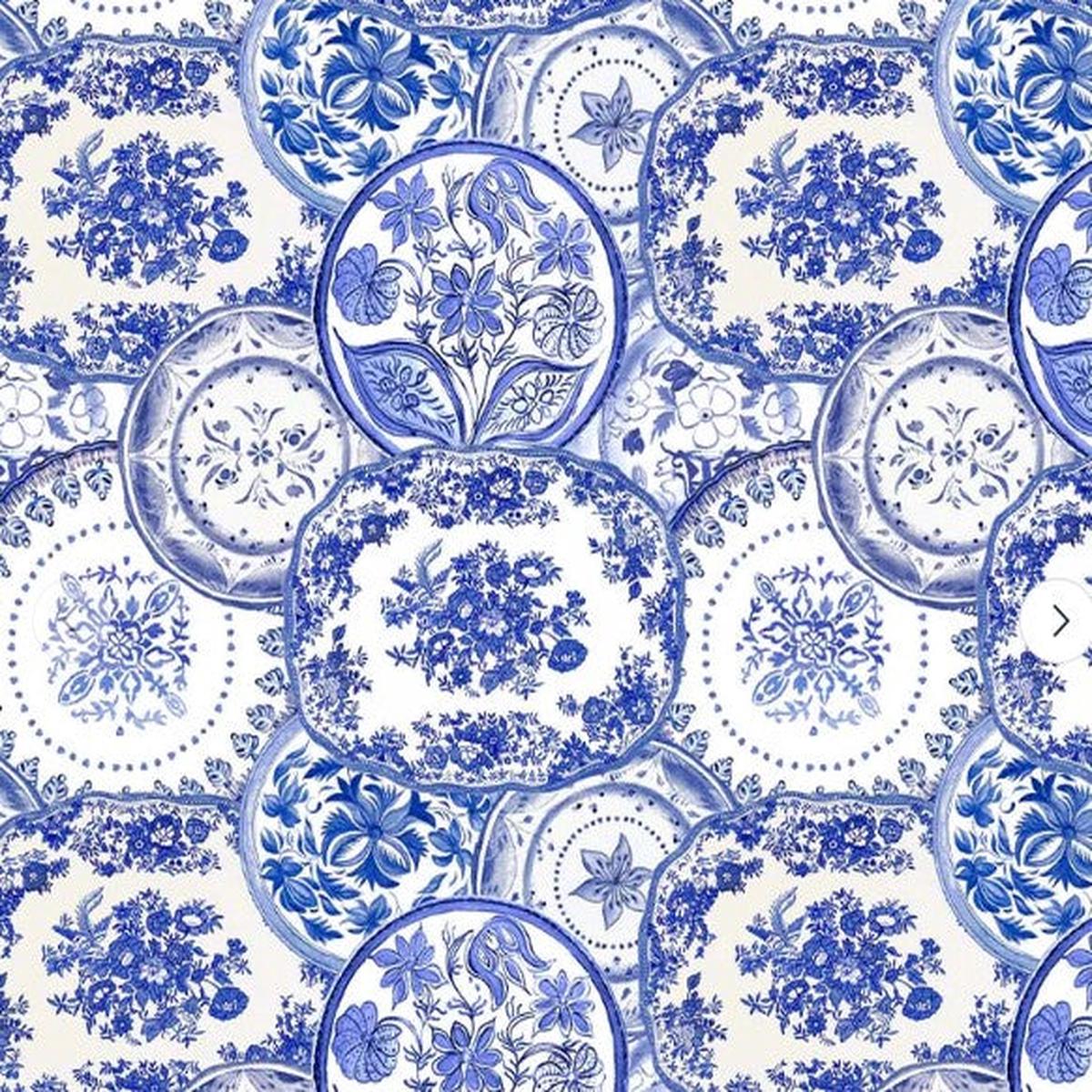 Windham - Chine Blue - Heirloom 54934-1 White
