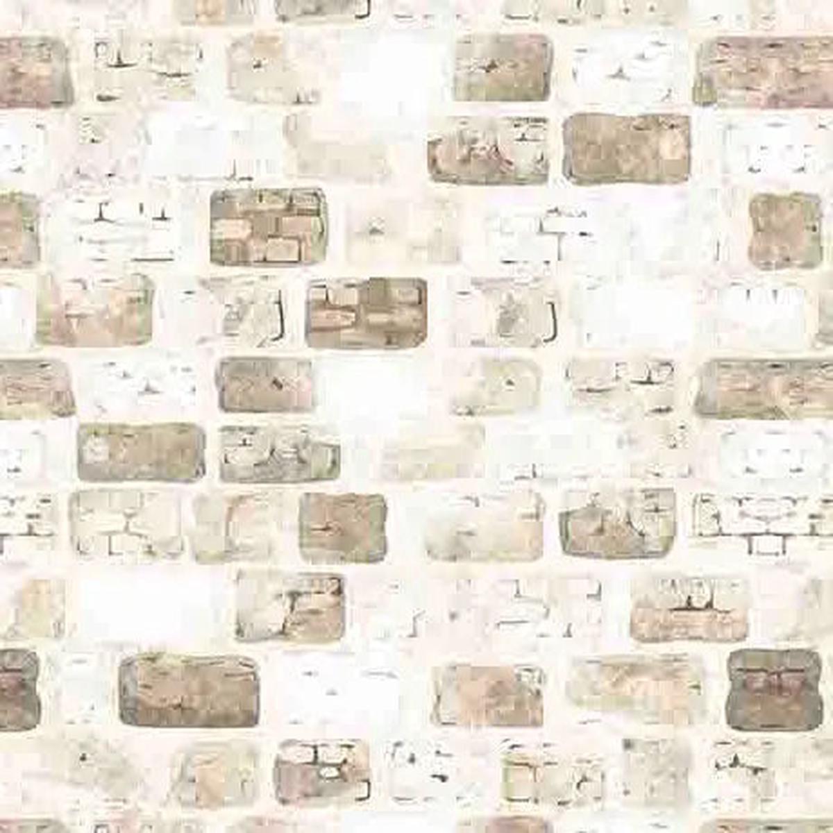 Cream Taupe Castle Wall Wideback Cotton Fabric per yard