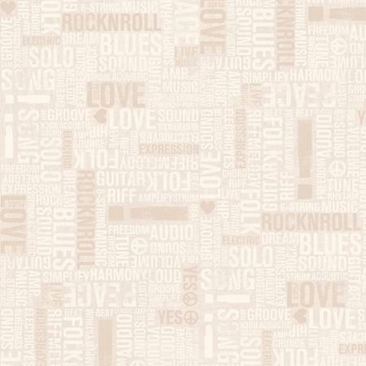 Cream Words Allover