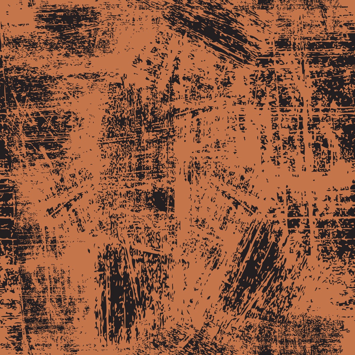 Grunge Fabric - Black on Sienna