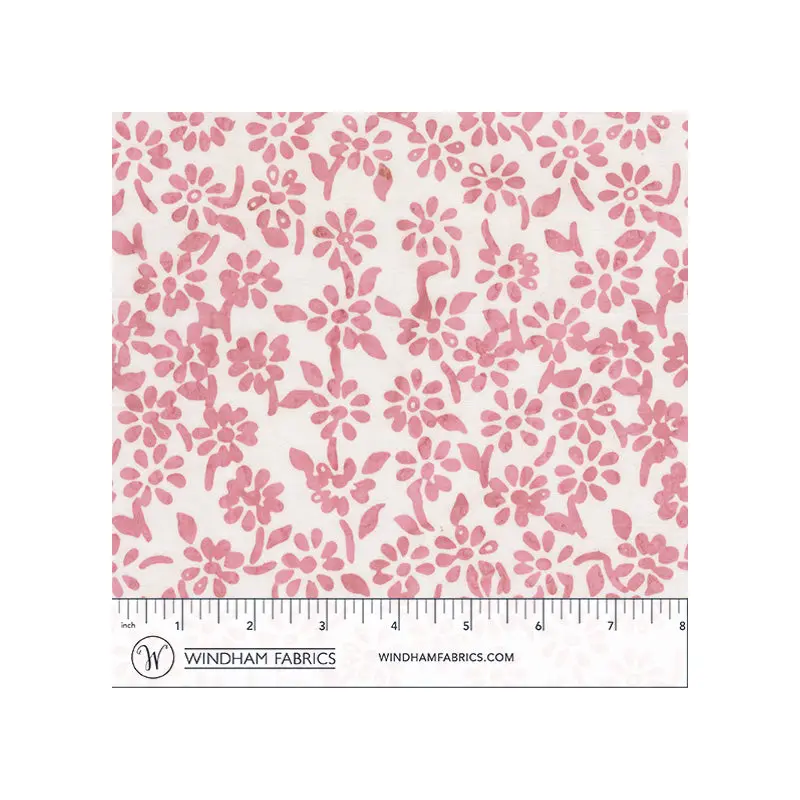 JDJ - French Rose Jacqueline de Jonge 3772Q-X Pink Daisies Batik Cotton