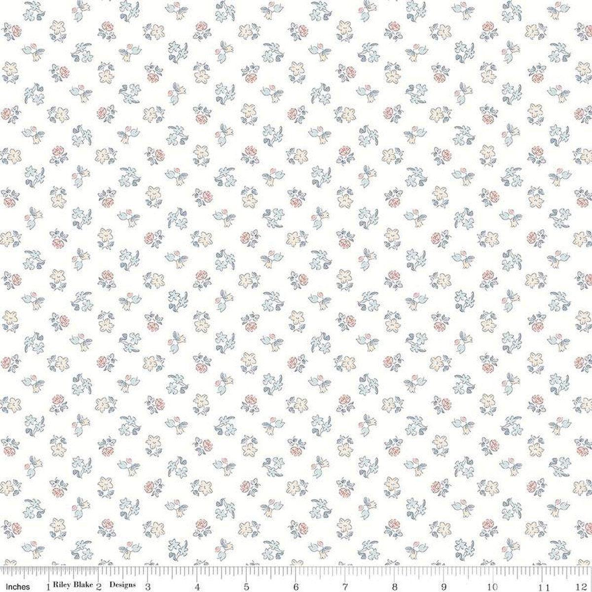 SALE The Collector's Home Pavilion Neutrals Spring Buds B 01666810B - Riley Blake - Floral - Liberty Fabrics - Quilting Cotton Fabric
