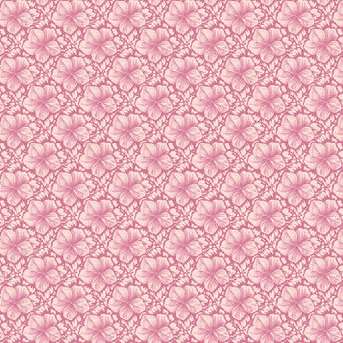 Small Texture Flower - Pink Fluttering Florals Cotton 43"/44" Fabric Per Yard
