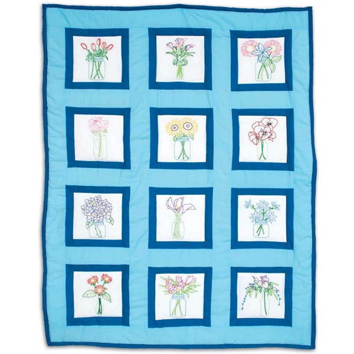 Antique Jars Theme Quilt Blocks