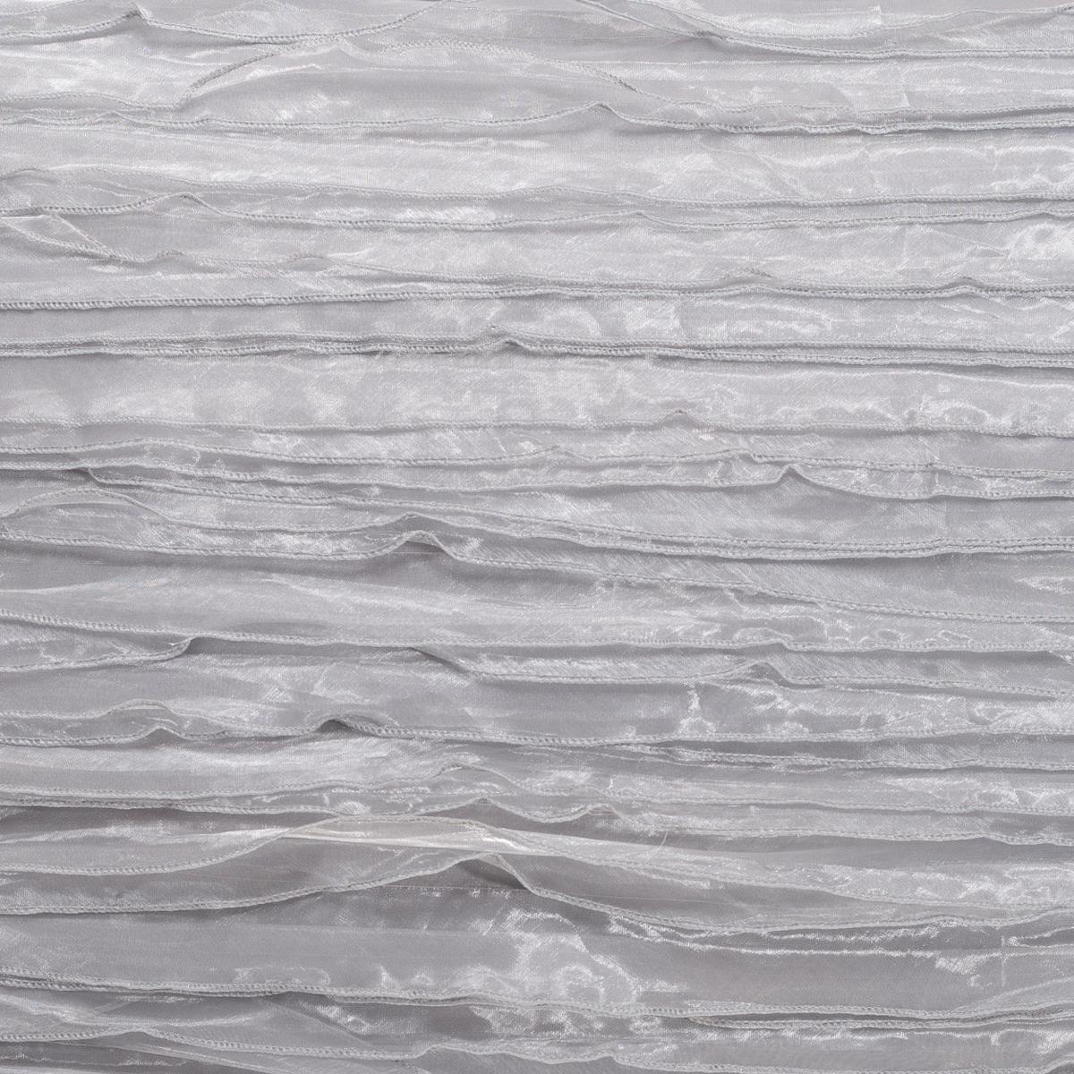 D.V. KAP HOME 2301-S-YARD Ruffles Fabric - Silver Solid, Textured Silver, Grey - Ruffles