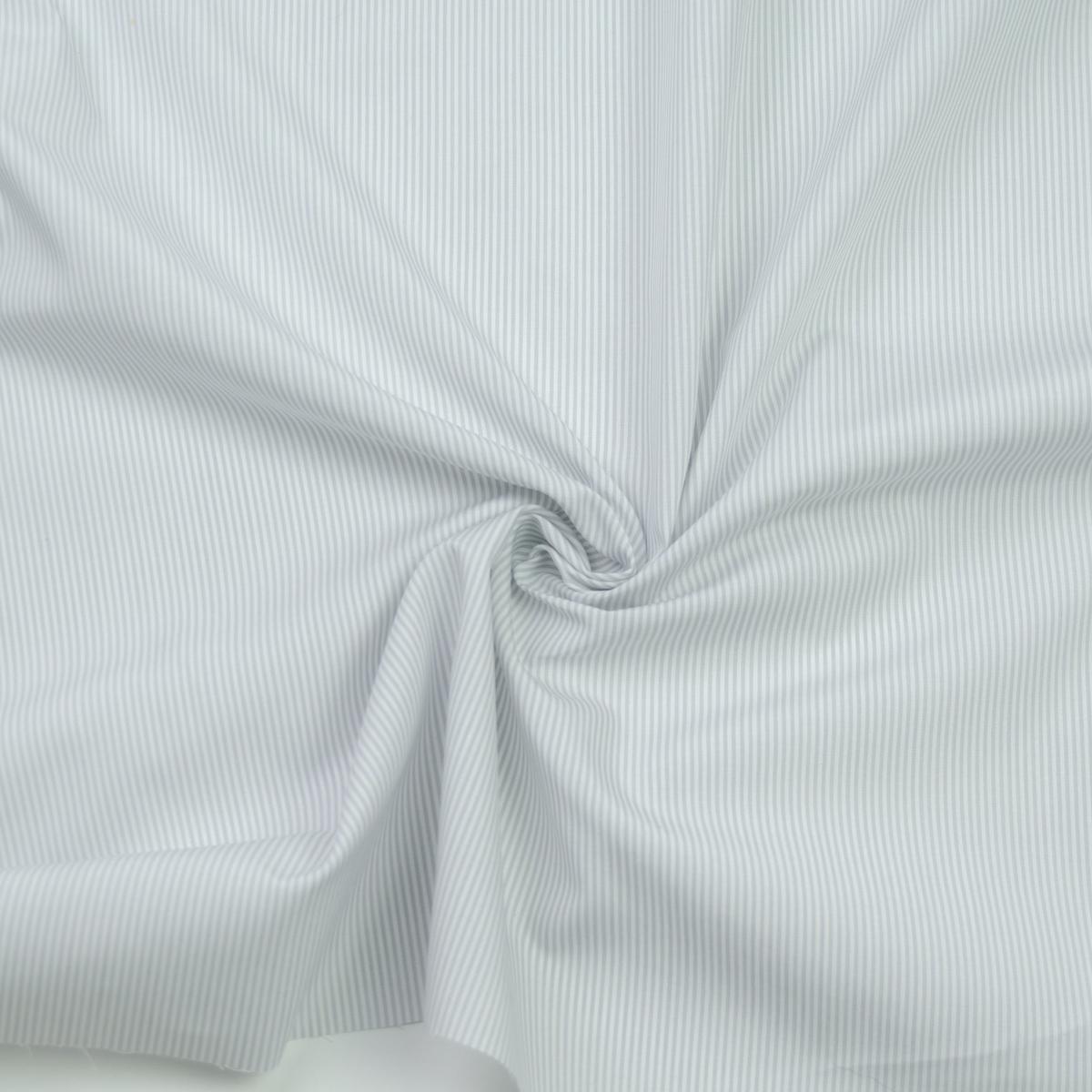 Maurice Grey Striped Cotton Fabric