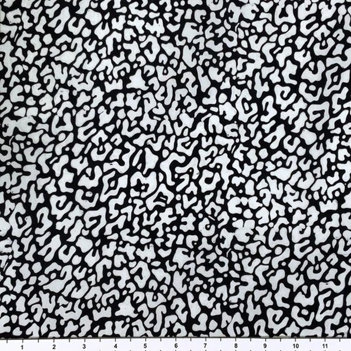 1 Yard Cut of Lunn Fabric Animal Spot Batik 100% Cotton 2554 Black & White
