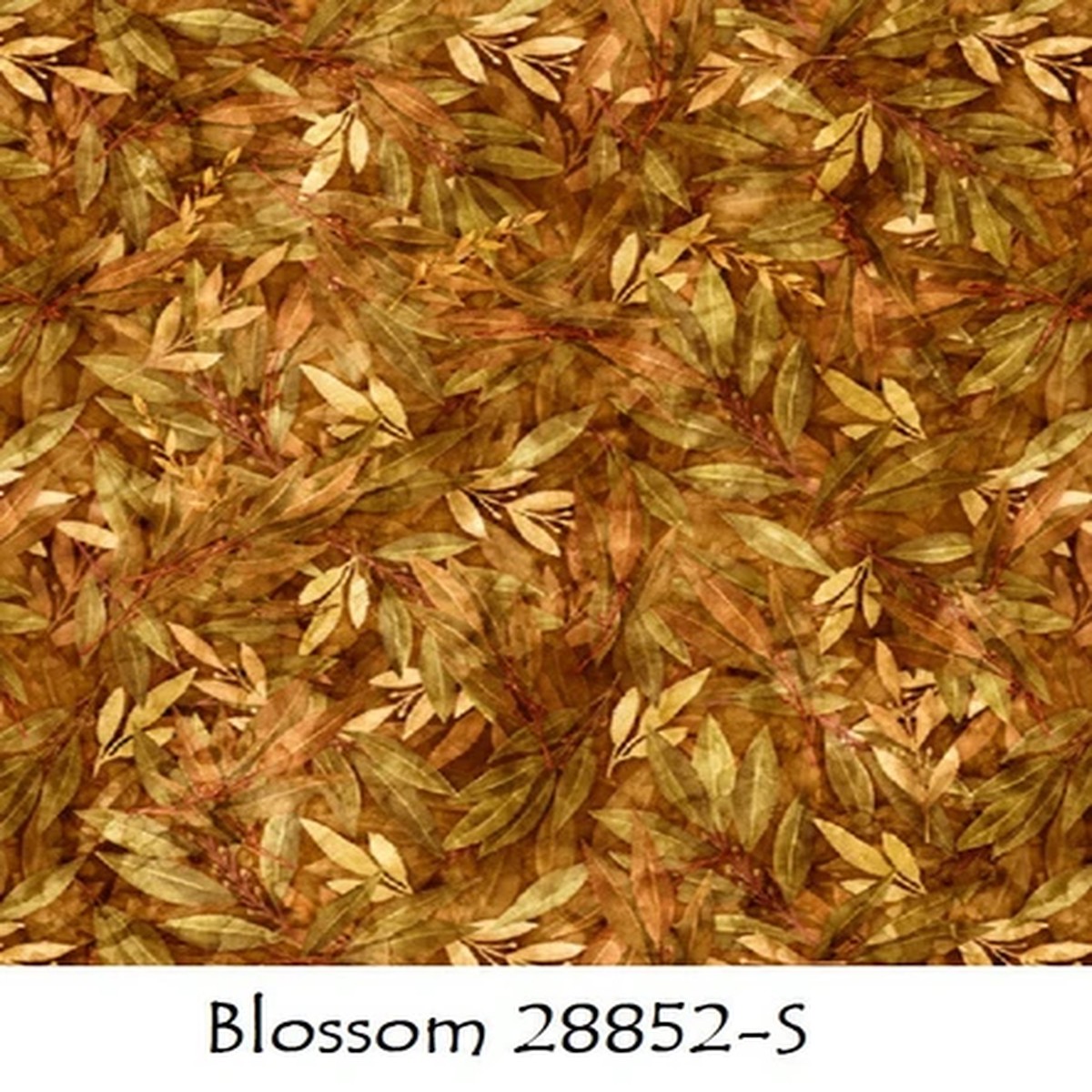 Blossom Leaves 28852 S QT Fabrics cotton quilt fabric Packed Light Rusty Leaves