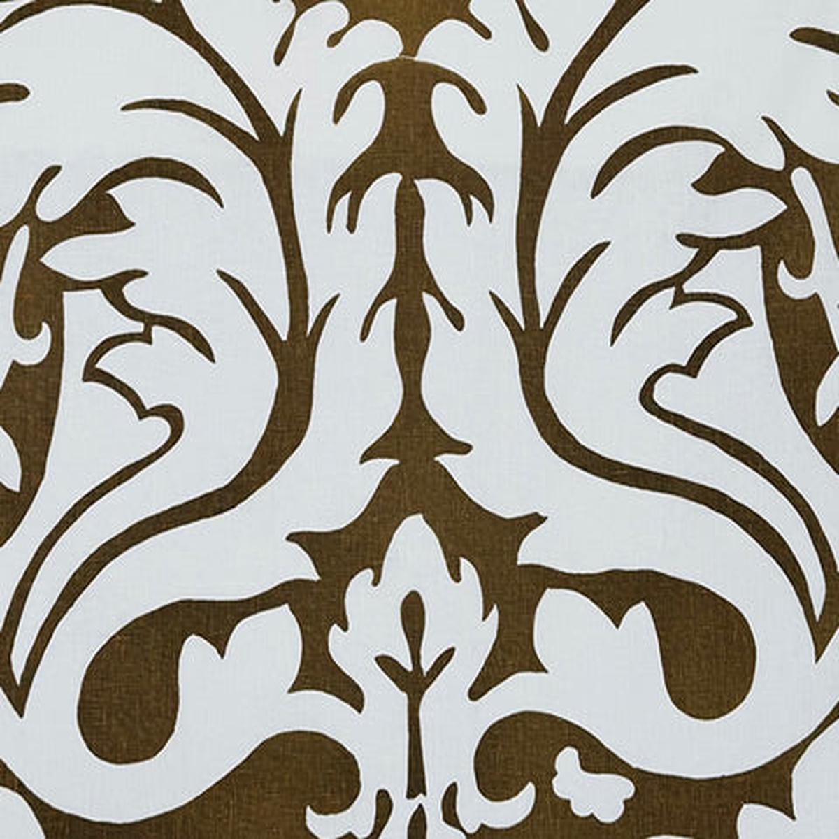 Home Couture Fabric: Prague - Custom Ice Coffee on Off White 100% Linen - Home Couture: Prague - Custom Ice Coffee on Off White