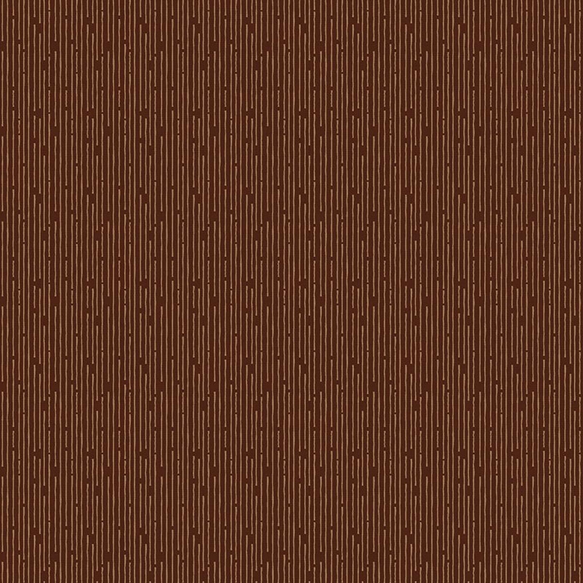 Line Up - Tan on Dark Brown - Quilting Cotton