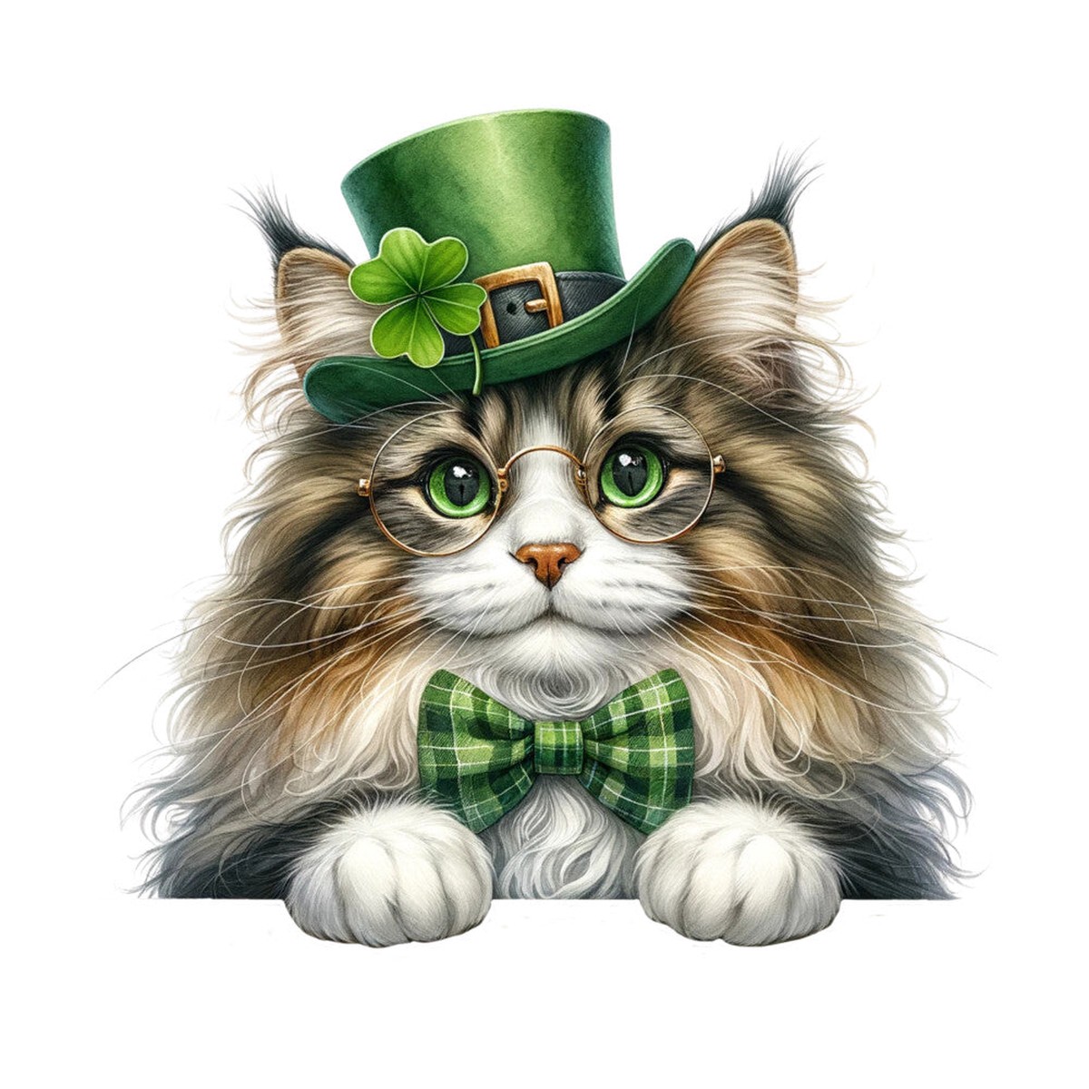 St Patricks Day Cat Fabric Panel 19