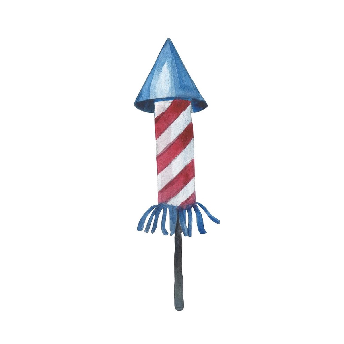 Rocket Firework Fabric Panel - Variation 1