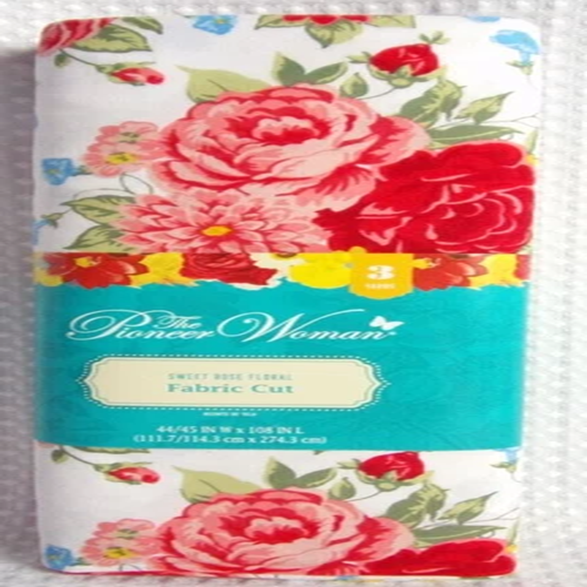 Pioneer Woman Sweet Rose Floral Fabric Cut 3 Yards 100% Cotton 44" Wx108" L NEW