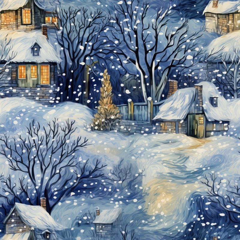 Winter Under the Dawn Pattern 22 Quilting Cotton Fabric