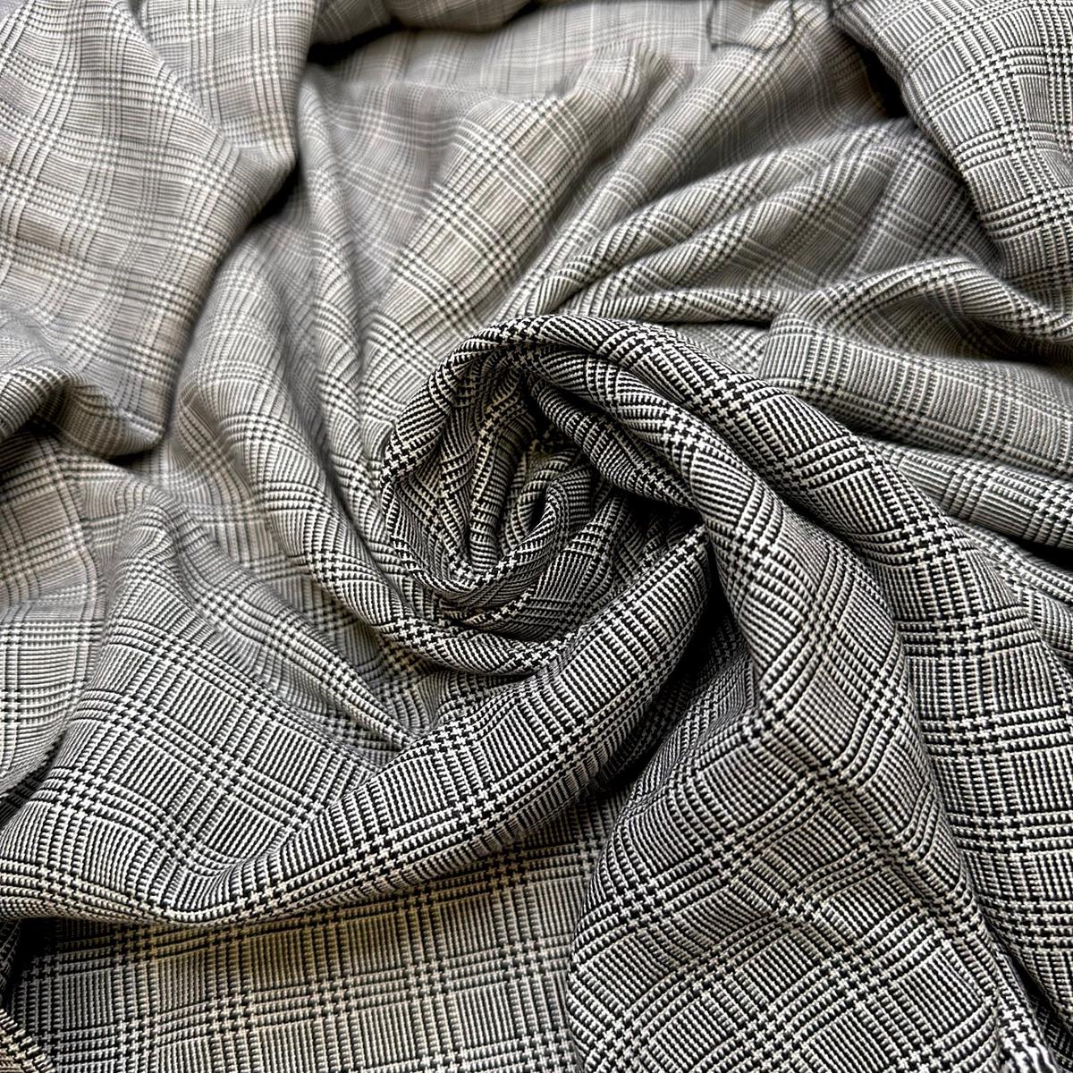 Sculptor - Cotton Woven - Black/White Plaid - 1.1M Bundle