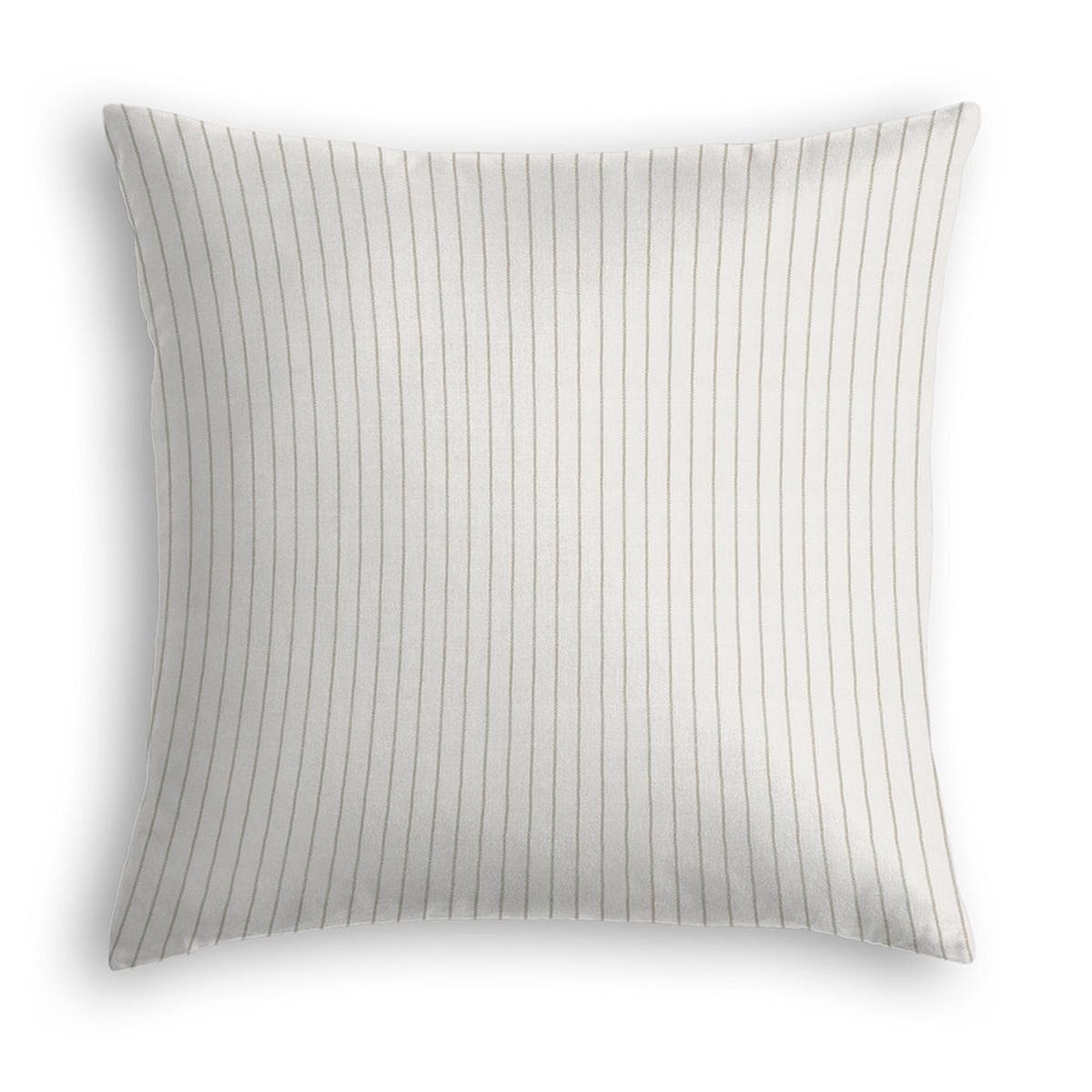 Throw Pillow in Sand Dollar Stripes