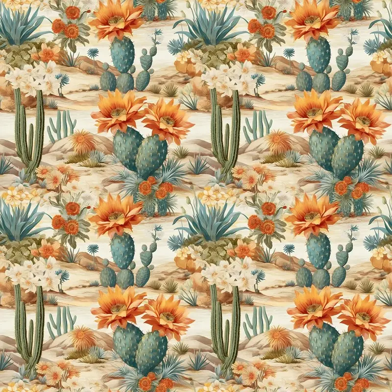 Desert Oasis Pattern #6 Fabric
