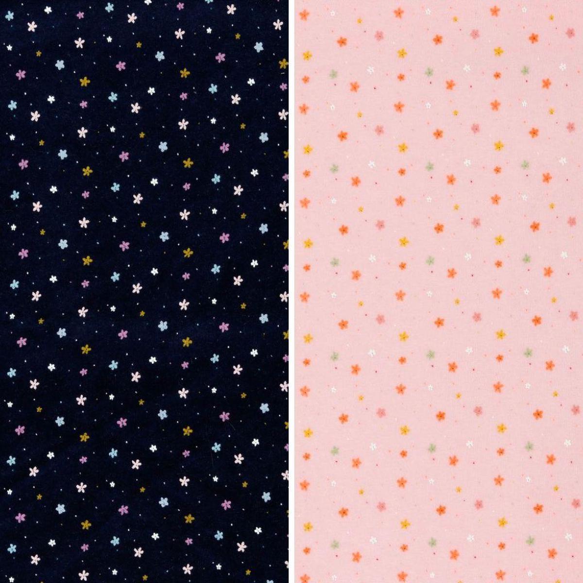 Multicoloured Mini Floral Nicky Velour Fabric