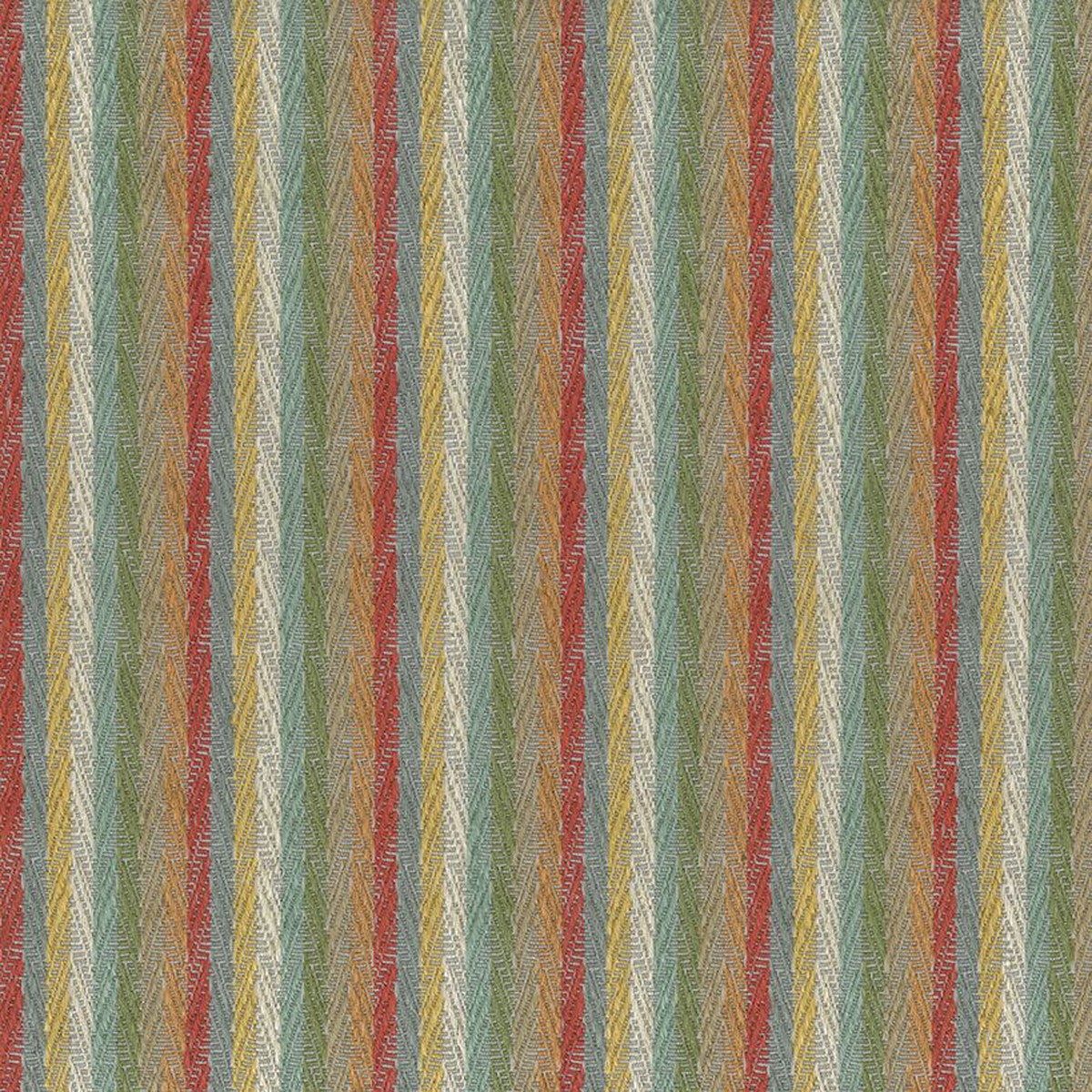 Nina Campbell Popham Coral/Duck Egg/Yellow Fabric NCF4614-02