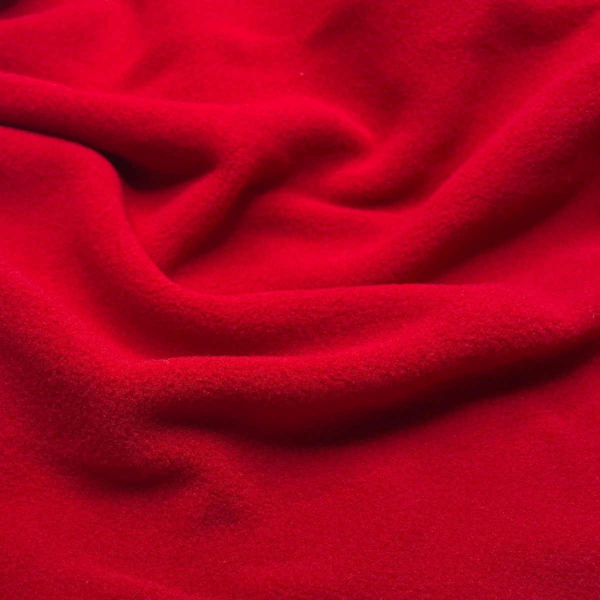 Real Red - Fleece Poly Knit - Red - Bundles