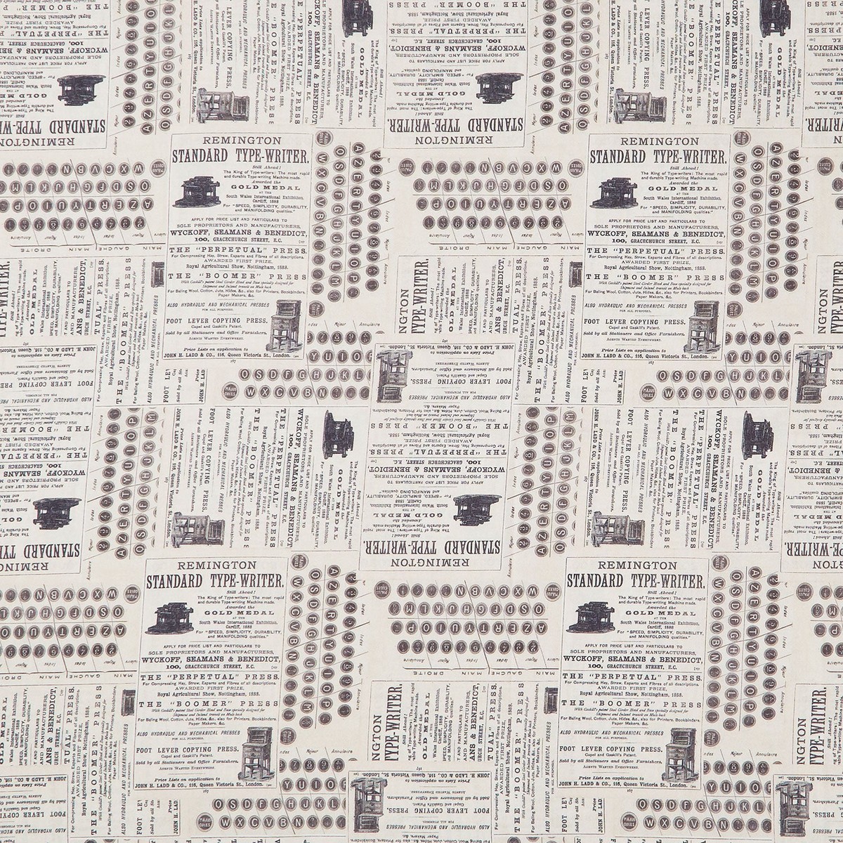 Eclectic Elements - Palette Typewriter Neutral Yardage