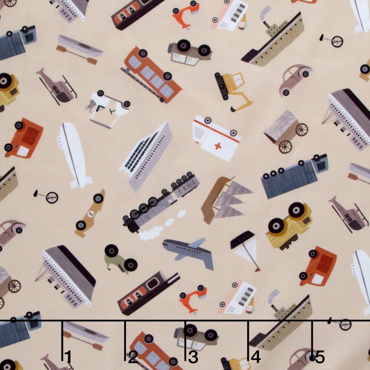 Are We There Yet? - Planes, Trains & Automobiles Praline Yardage