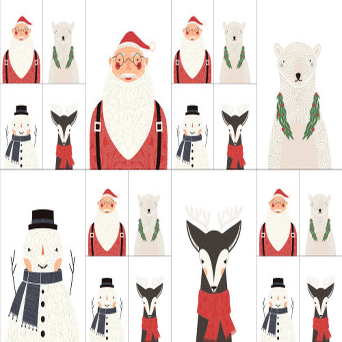 Mixed Block Holiday Fabric Panel - Merrymaking by Moda Fabrics quilting cotton