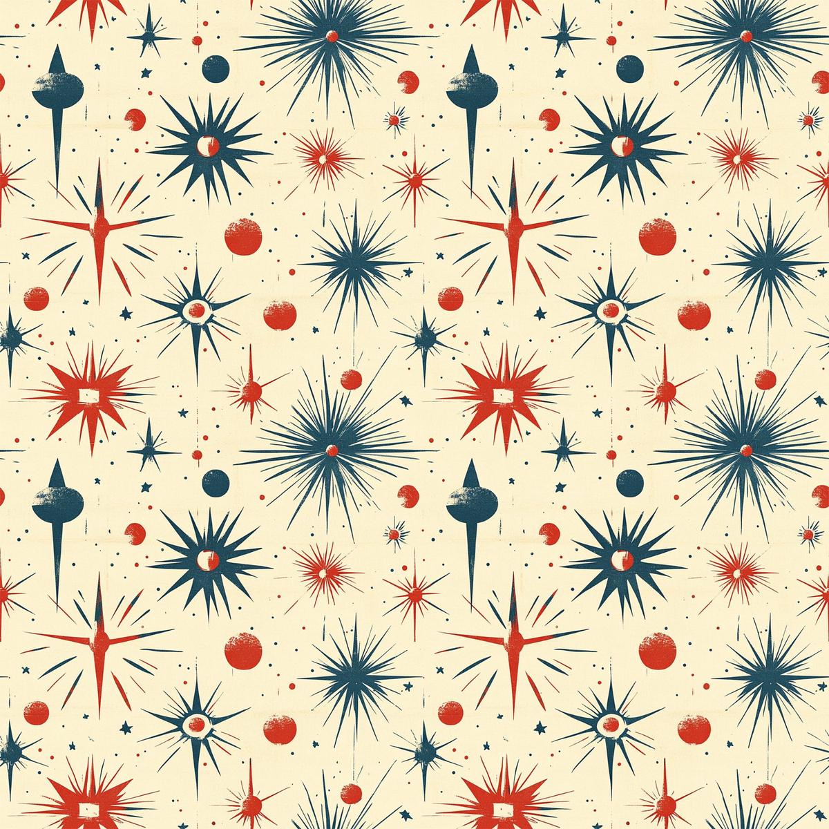 Sparkleworks Mid-Century 4th of July Pattern 9 Quilting Cotton Fabric