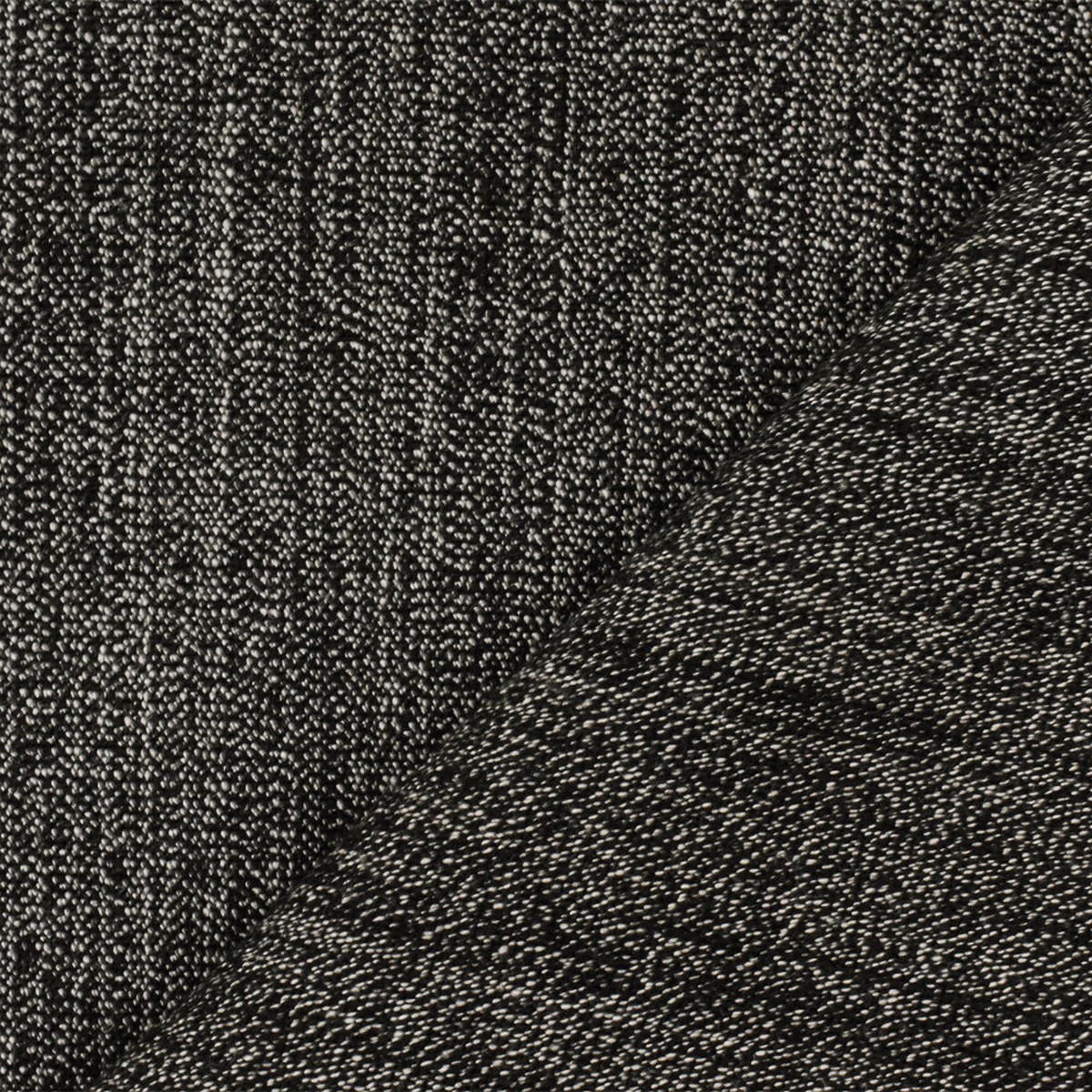 1 1/4 YD PC-Black-White-Beige Texture Stretch Poly Blend Suiting Woven Fabric