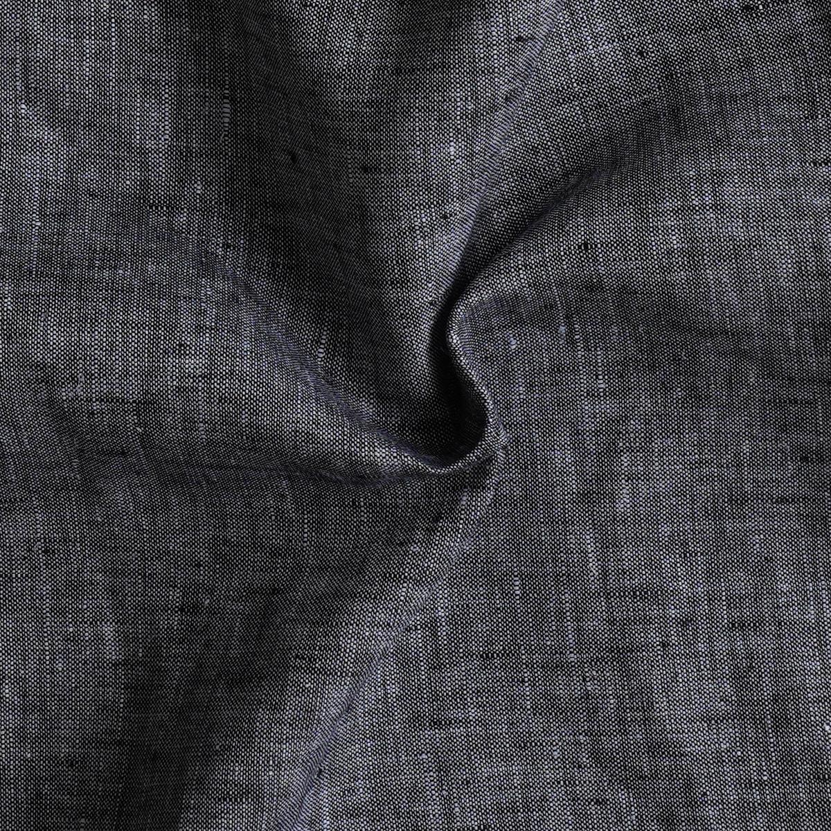 (Width 60 Inches) 100% Pure Premium Linen Storm Grey Fabric