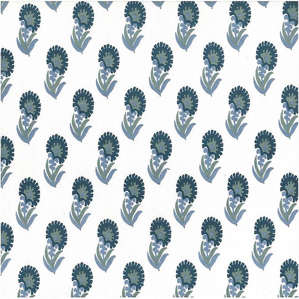 Puru Print Blues Laura Kiran Fabric