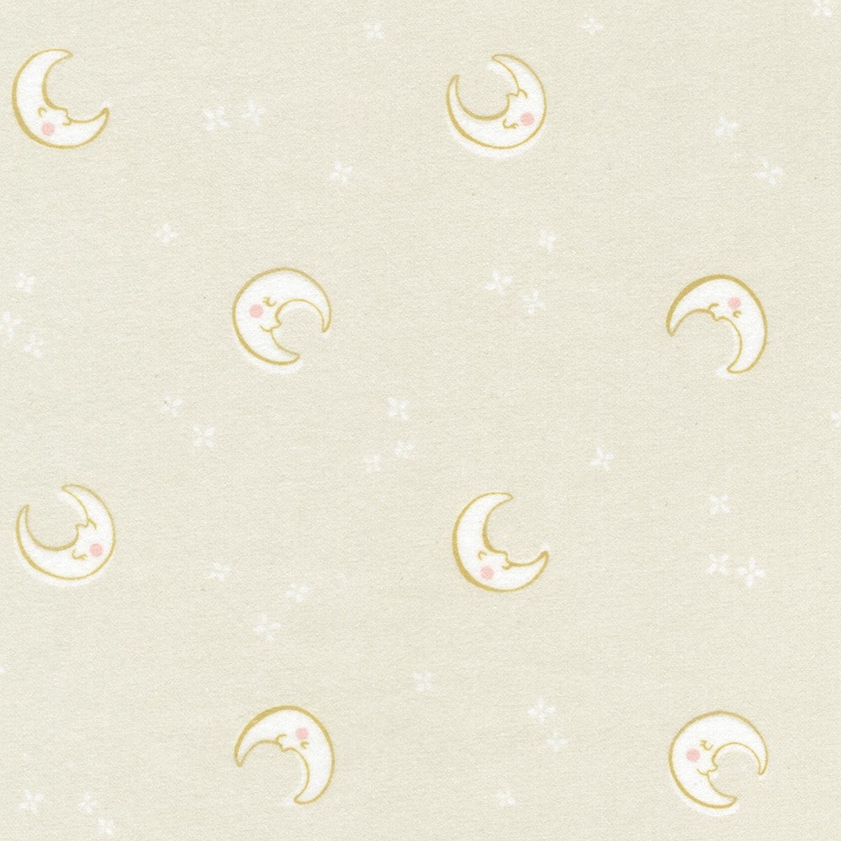 Robert Kaufman Cozy Cotton Flannel Over The Moon in Natural