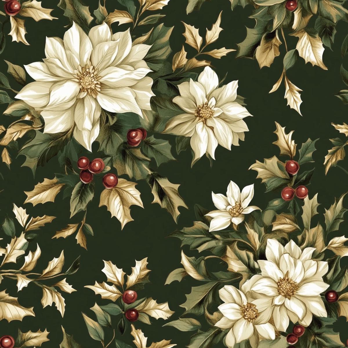 Christmas Pinecones Pattern 12 Quilting Cotton Fabric