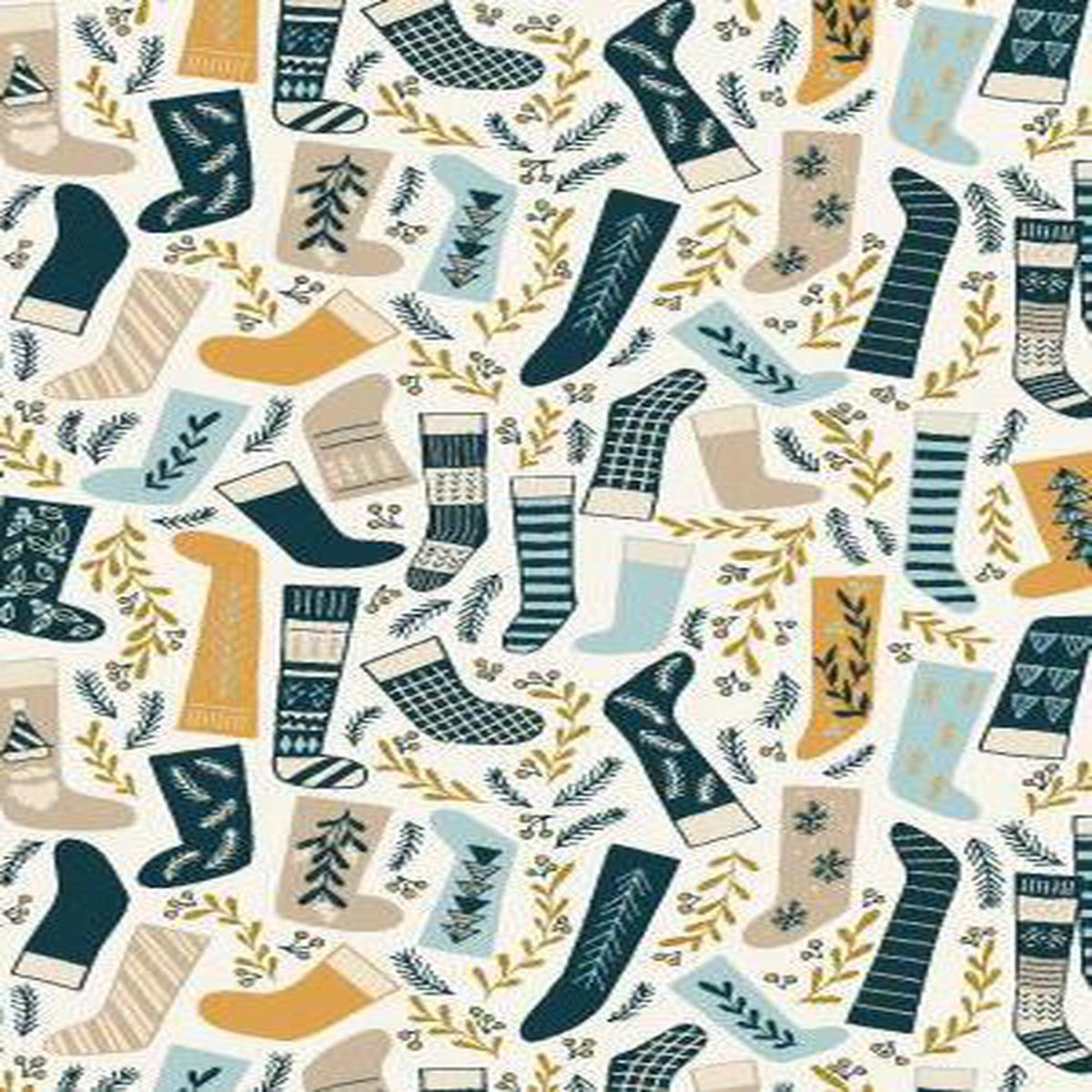 Merry Memories Pleasant Surprises By Yuan Xu For RJR Fabrics Teal / Metallic