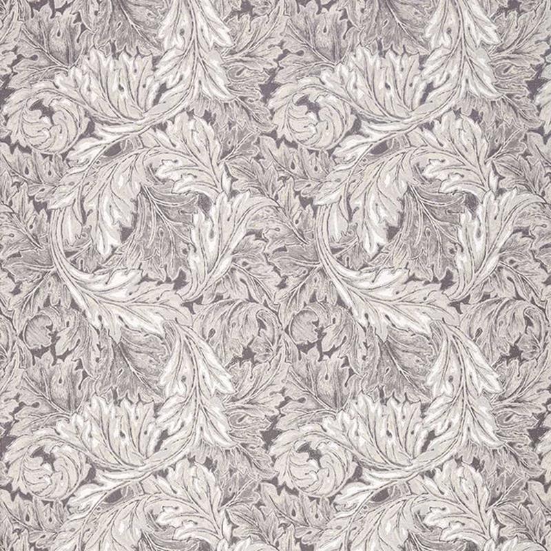 Acanthus Pure Morris North Inky Grey Fabric by Morris & Co