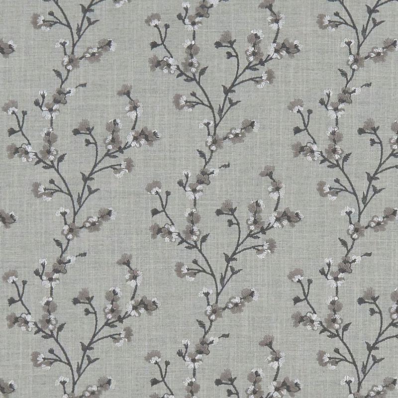 Blossom Origins Charcoal Fabric by Clarke and Clarke