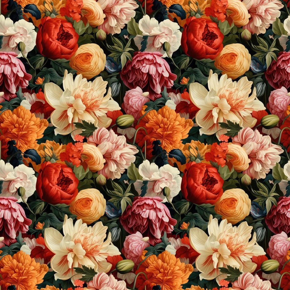 Vintage Floral Wall Fabric