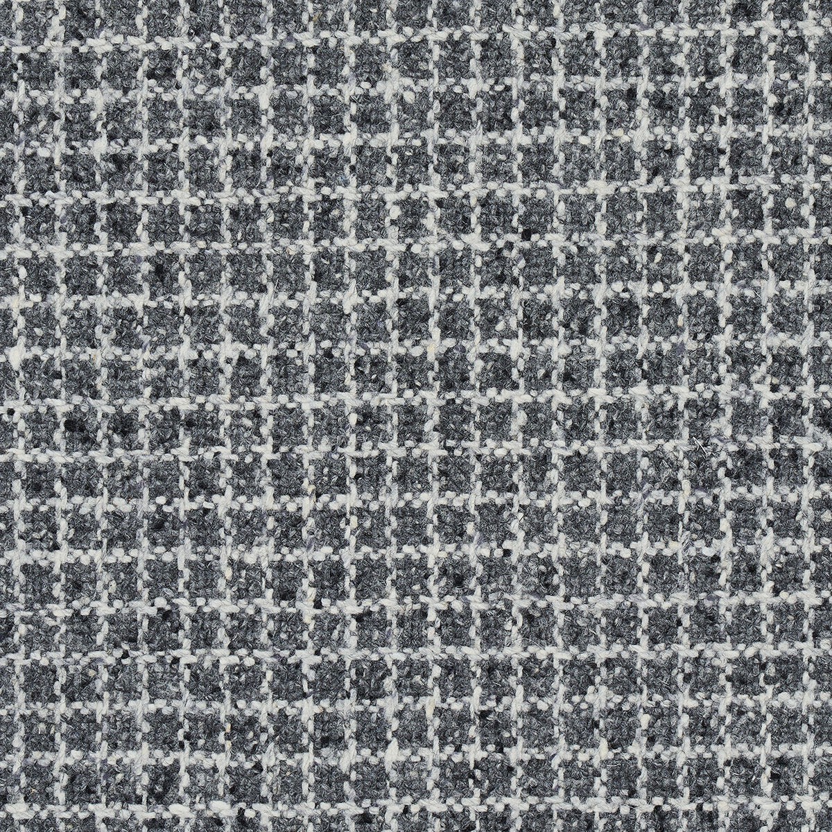 Hudson Wool Check Grey Fabric